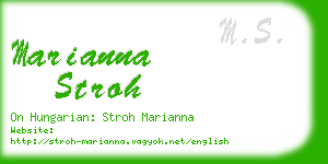 marianna stroh business card